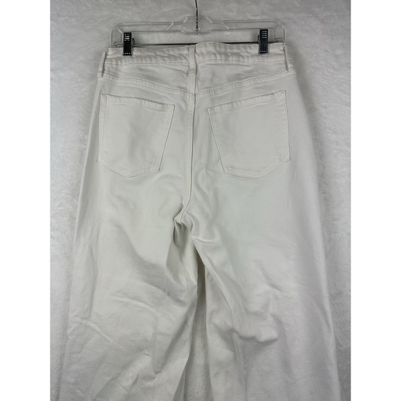 Old Navy Womens White Jeans 8 Sky Hi Wide Leg Please See Measurements Runs Big! - Picture 11 of 15